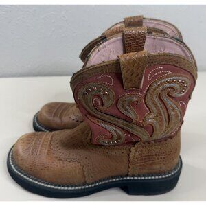 Ariat Sz 8 B Jazz Fatbaby Brown Leather Boots Women Peeling Inside See Pics
